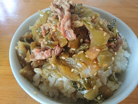 ご飯のお供に…～豚肉と高菜炒め